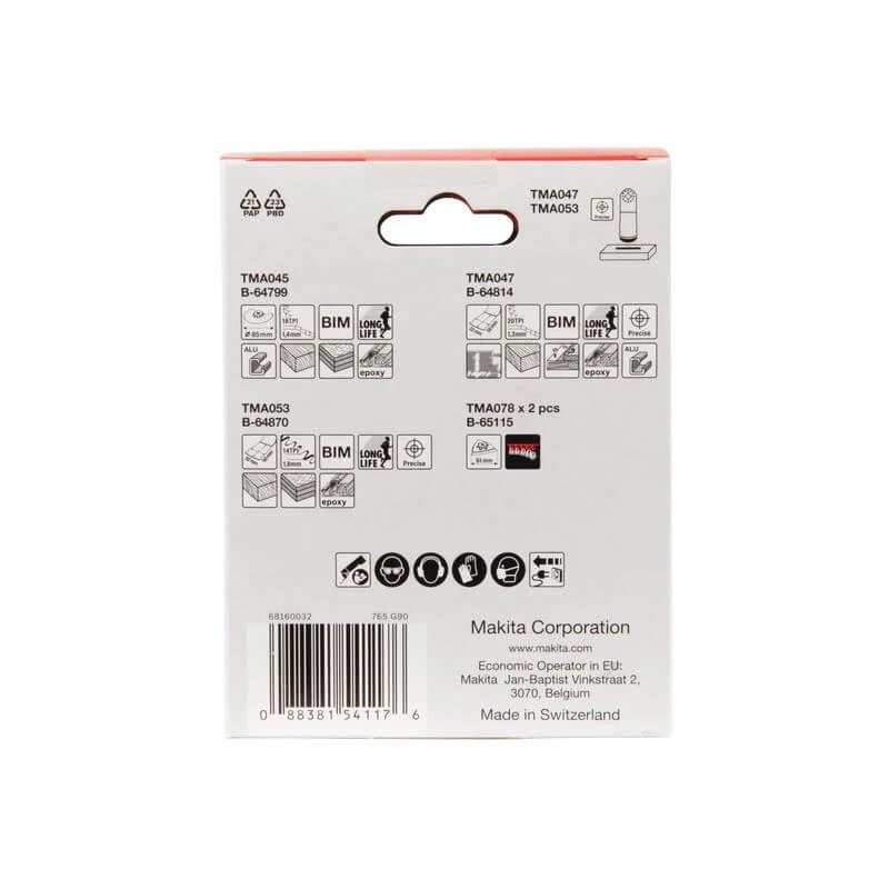 Grąžtas Makita MULTITOOL priedų rinkinys Komplekte B-67511