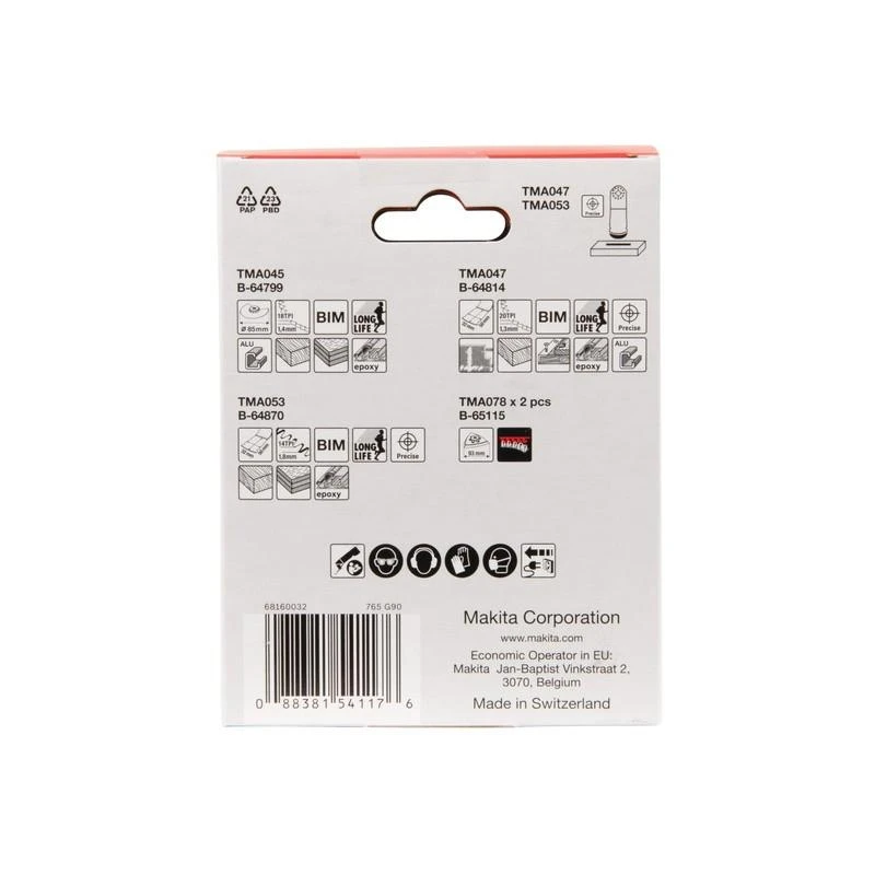 Grąžtas Makita MULTITOOL priedų rinkinys Komplekte B-67511
