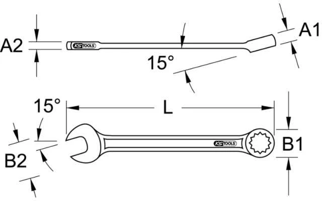 Nekibirkščiuojantis raktas KS TOOLS BRONZEplus 19mm