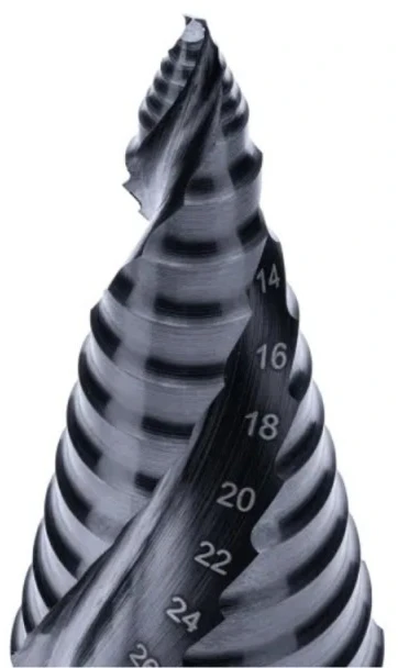 Pakopinis grąžtas RUKO HSS UltimateCut FlowStep Ø9-38mm