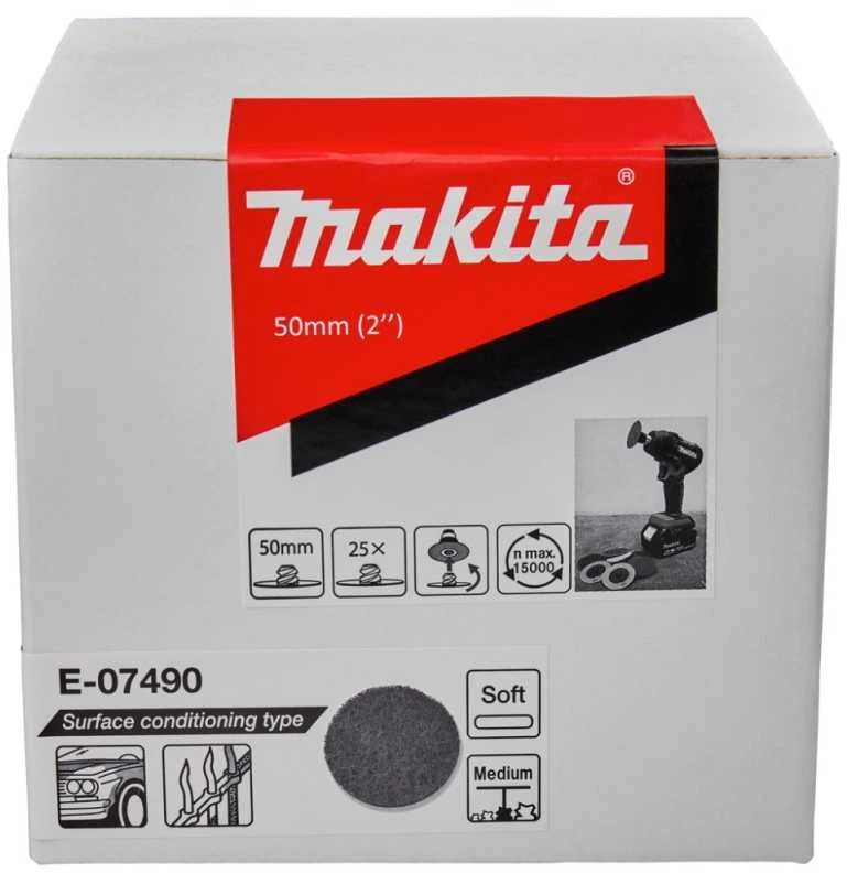 Makita Paviršiaus paruošimo padas 50mm, minkštas, švelnus, 25vnt/kompl. E-07509 Modelis DPV300, PV301D