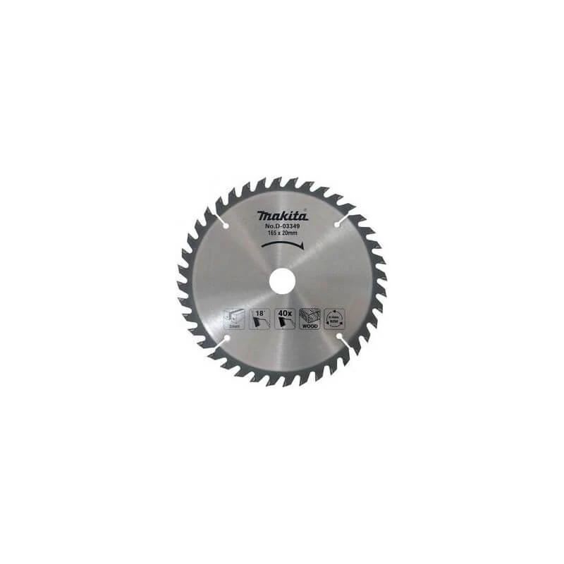 Makita T.C.T. pjūklas 165X2X20mm 20/20/18° T16/24/40 D-44753 T.C.T • 165 x20 mm • T16/24/40 • 20/20/18° • Medienai