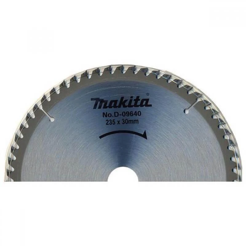 Makita T.C.T. pjūklas 235X2.4X30mm 15° T60 D-09640 T.C.T • 235 x30 mm • T60 • 15° • Medienai