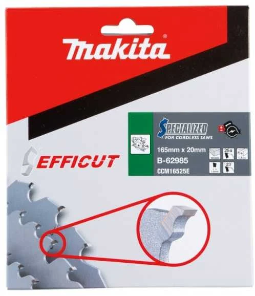 Makita B-62979 T.C.T. pjovimo diskas 165X1.4X20mm 23° T25 EFFICUT