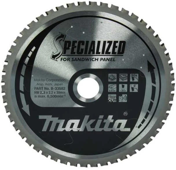 Makita B-33582 T.C.T. pjūklas 235X2.2X30mm 0° T50 SPECIALIZED daugiasluoknėms plokštėms