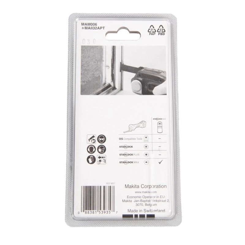 Lame De Scie Plongeante Makita B-66450 Starlock Max 32 Mm - Pour Multi-matériaux (métal, Carbone, Bois) - 8