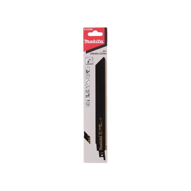 Makita Tiesinio pjūklo pjūklelis TC/HM 228x1,25mm (8tpi), 1Vnt., Metalui B-55588