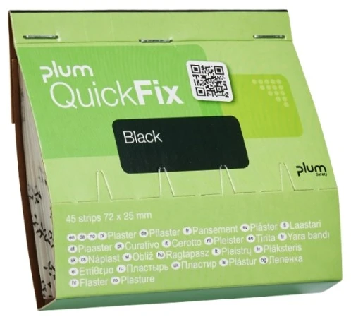 Pleistrai PLUM QuickFix Juodas, 45 vnt.