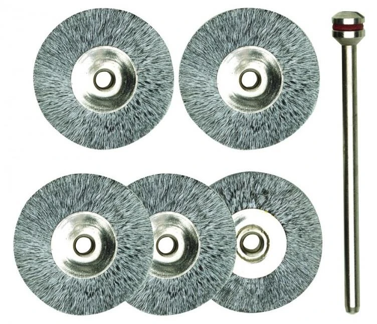 Plieniniai šepetėliai Ø22mm(5vnt.) PROXXON