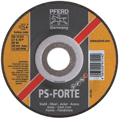 Plieno šlifavimo diskas PFERD PSF Ø230x7x22mm A30