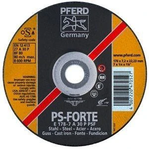 Plieno šlifavimo diskas PFERD PSF Ø125x7x22mm A30