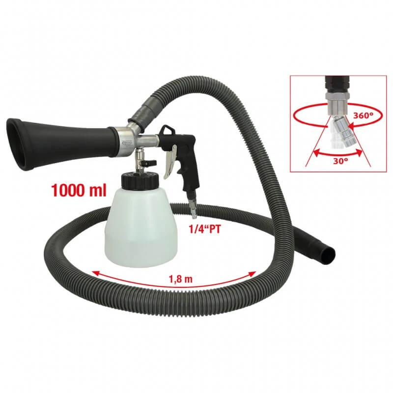 Pneumatinis valymo pistoletas su nusiurbimo žarnomis KS TOOLS