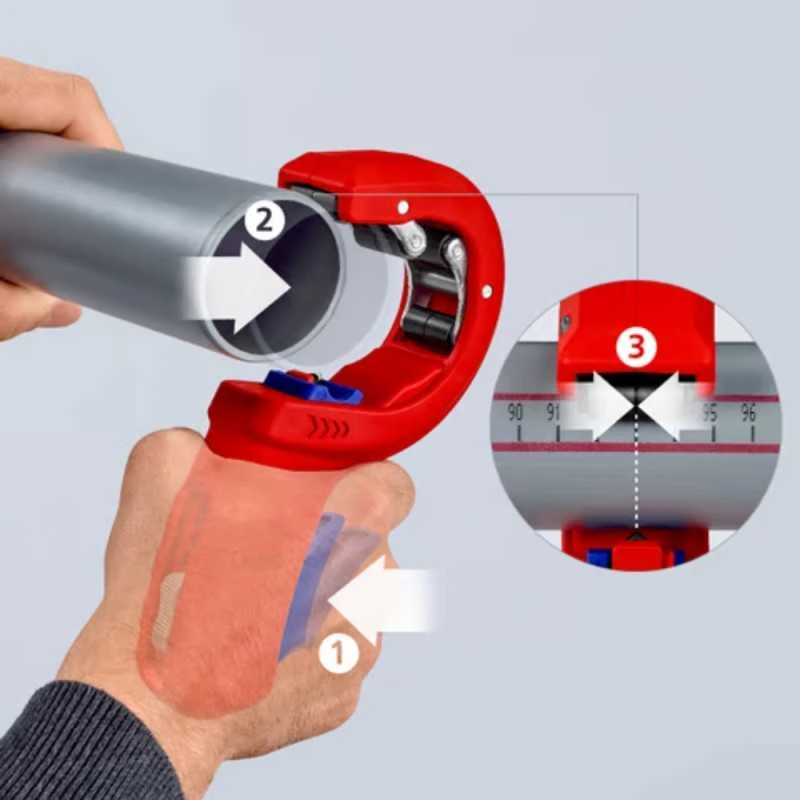 PVC vamzdžių pjaustiklis KNIPEX DPT50
