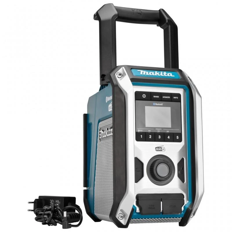 Makita DMR115 Radijas, CXT (12V Max (10,8V) / LXT (18V) baterijos, Žemųjų dažnių garsiakalbis, Bluetooth ir USB, DAB/DAB+