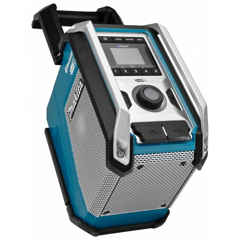 Makita DMR115 Radijas, CXT (12V Max (10,8V) / LXT (18V) baterijos, Žemųjų dažnių garsiakalbis, Bluetooth ir USB, DAB/DAB+