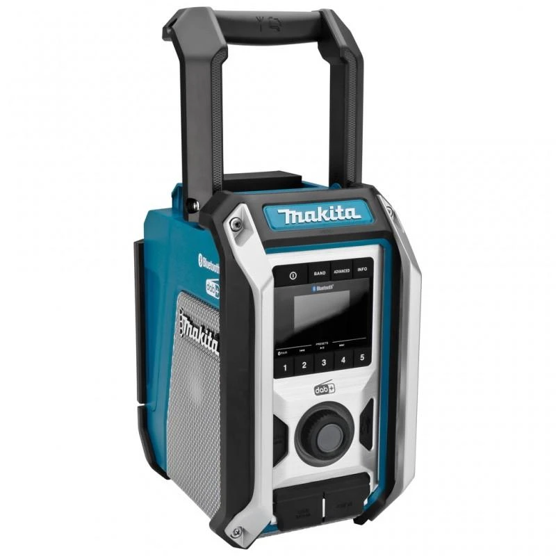 Makita DMR115 Radijas, CXT (12V Max (10,8V) / LXT (18V) baterijos, Žemųjų dažnių garsiakalbis, Bluetooth ir USB, DAB/DAB+