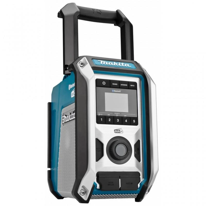 Makita DMR115 Radijas, CXT (12V Max (10,8V) / LXT (18V) baterijos, Žemųjų dažnių garsiakalbis, Bluetooth ir USB, DAB/DAB+