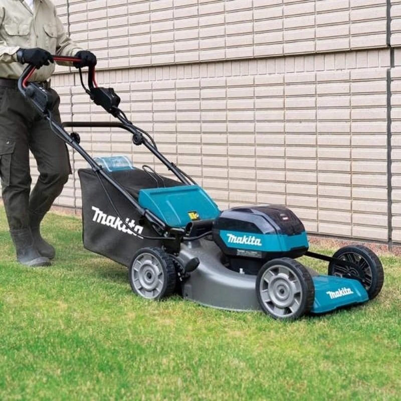 Makita LM001GT202 Cordless LawnMower 40Vmax, XGT, 48cm, 2X5,0Ah Li-ion DC40RC, BL-motor, Self-propelled, 4 in 1 (Cutting/Collecting/Mulching/Side/rear discharge) Steel deck