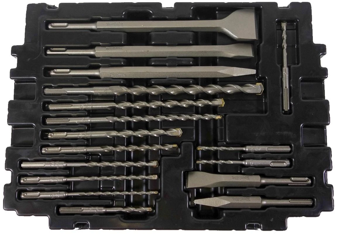 Makita 17 dalių grąžtų ir kaltų rinkinys B-52059 SDS-PLUS