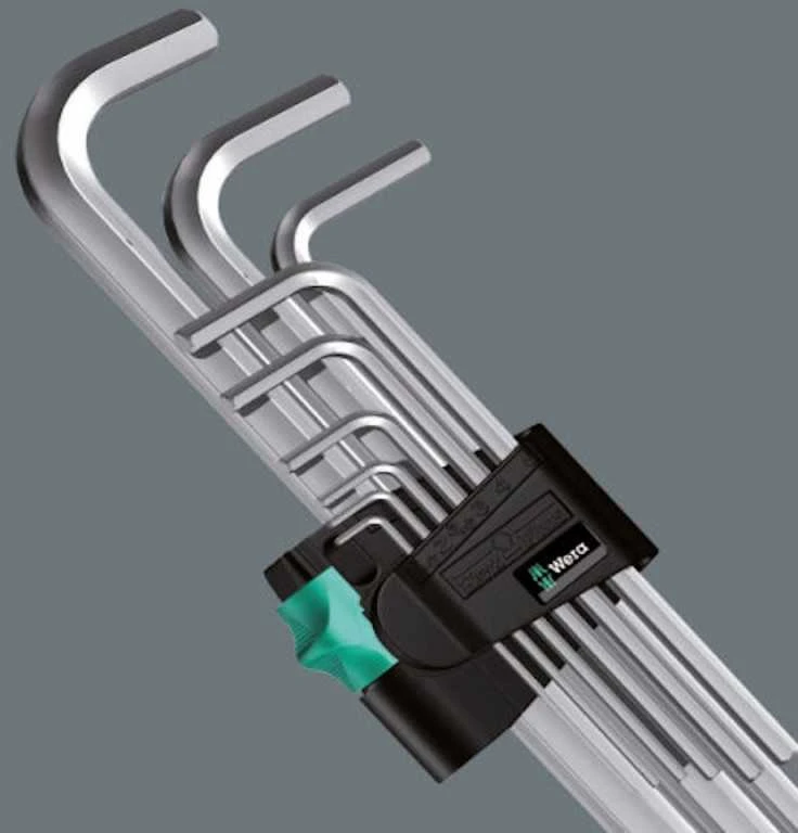 Šešiakampių raktų rinkinys WERA 950PKLS/9 SM SB