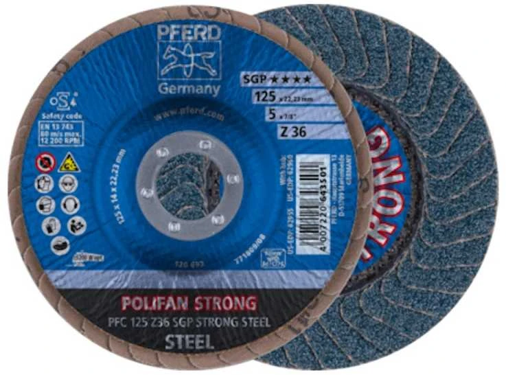 Šlifavimo diskas PFERD PFC125 Z36 SGP Strong Steel