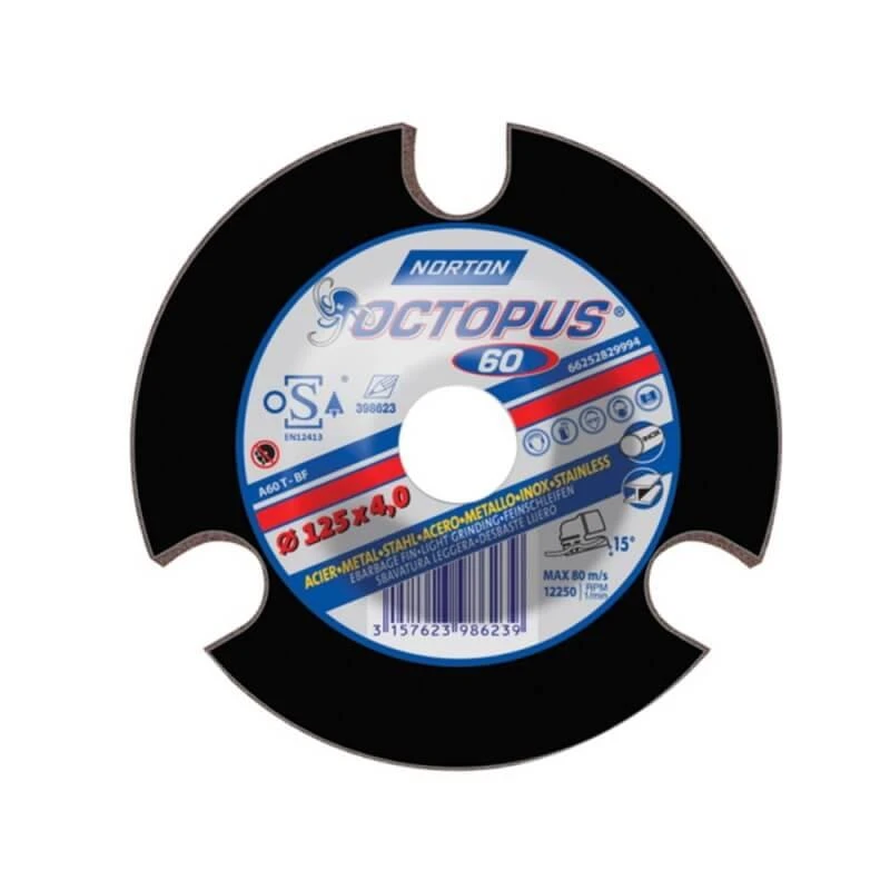Norton Šlifavimo diskas SAINT GOBAIN OCTOPUS 125x4x22.2 A60T