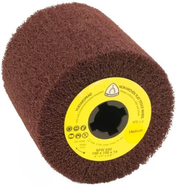 KLINGSPOR ŚCIERNICA WALCOWA DO SATYNOWANIA NFW600 100mm x 100mm x 19mm MEDIUM