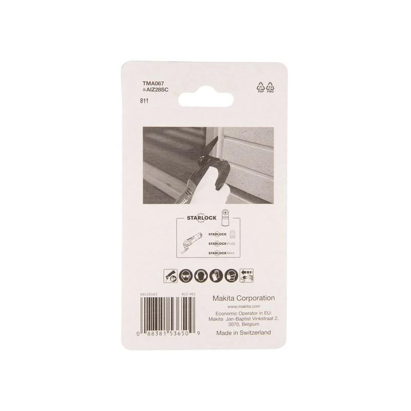 Makita MULTITOOL smailus priedas (langų glaistui, silikono pjovimui) B-65006