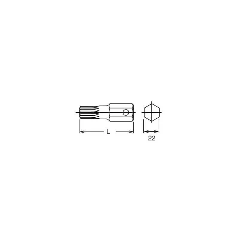 Smūginis TORX antgalis KOKEN 107-22T T100