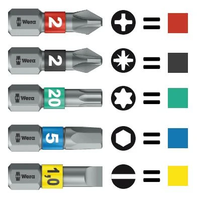Smūginių sukimo antgalių rinkinys WERA Bit-Check 6 Impaktor 1