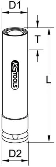 Specialaus profilio smūginė galvutė KS TOOLS 17mm MB