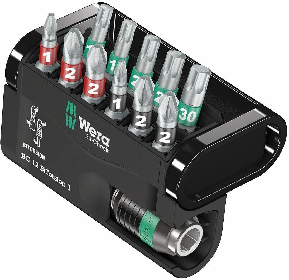 Antgalių komplektas Bit-Check 12 BiTorsion 1, 12vnt, Wera