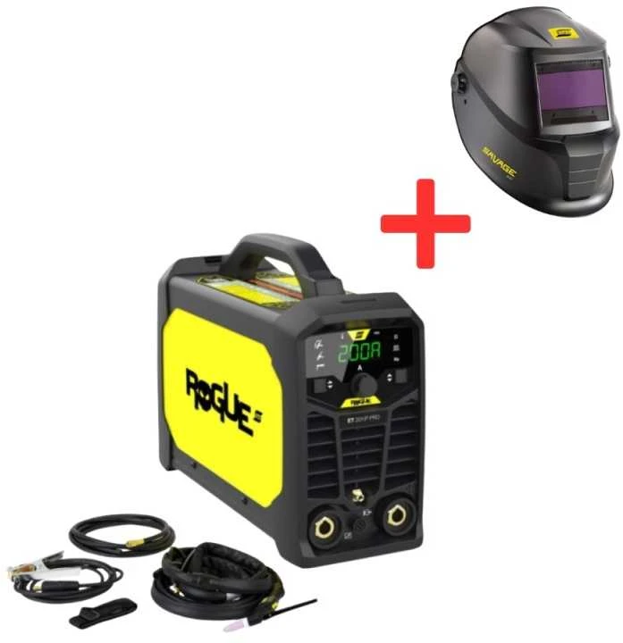 Suvirinimo aparatas ESAB Rogue ET 201iP PRO TIG DC su priedais