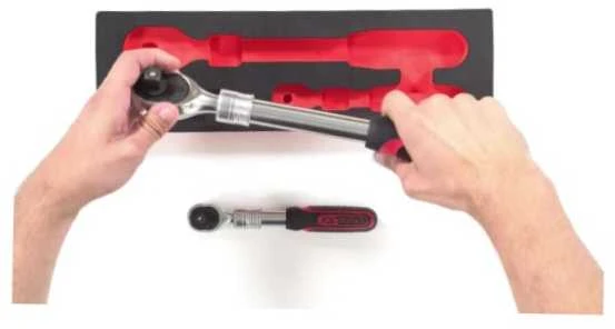 Teleskopinių terkšlių komplektas KS TOOLS 1/4" 1/2"