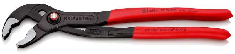 Vamzdinės replės Cobra QuickSet KNIPEX 8721, 300mm
