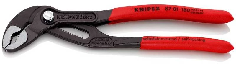 Vamzdinės replės KNIPEX Cobra 8701180SB 180mm