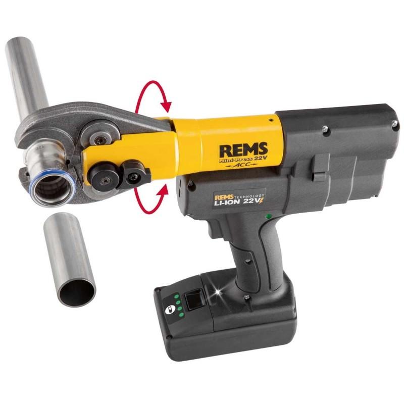 Vamzdžių presavimo įrankis REMS Mini-Press 22V ACC 1,5Ah