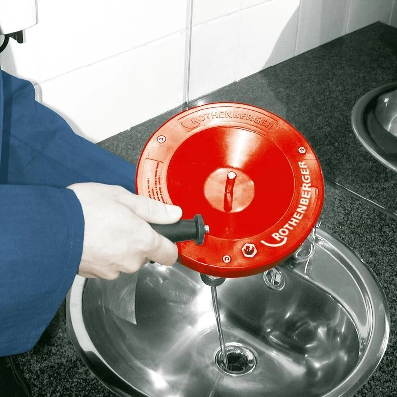 Rankena su spirale kanalizacijos valymui Rothenberger ROSPI 8 H+E Plus