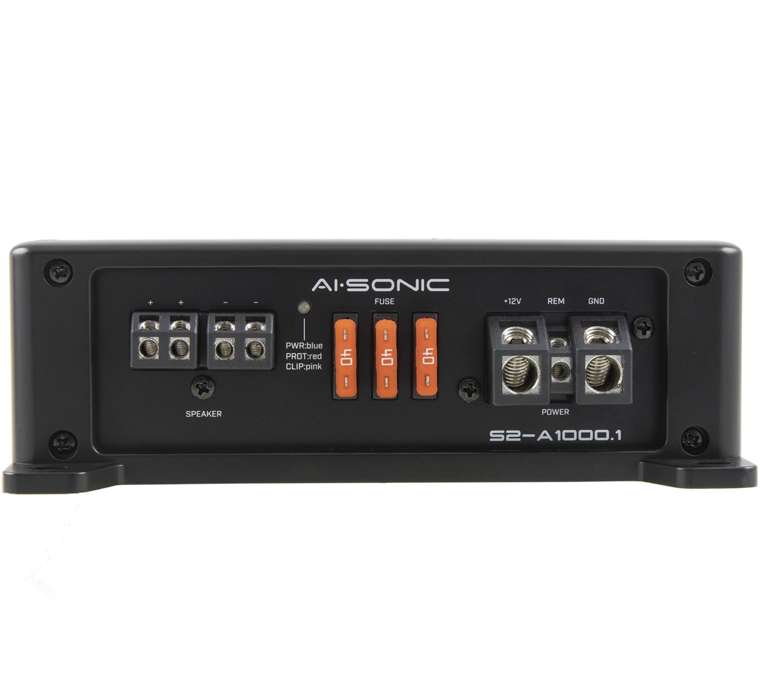 AI-SONIC S2-A1000.1 stiprintuvo galinės jungtys