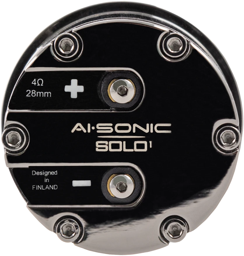 AI-SONIC SOLO 1 garsiakalbio galinė jungčių pusė