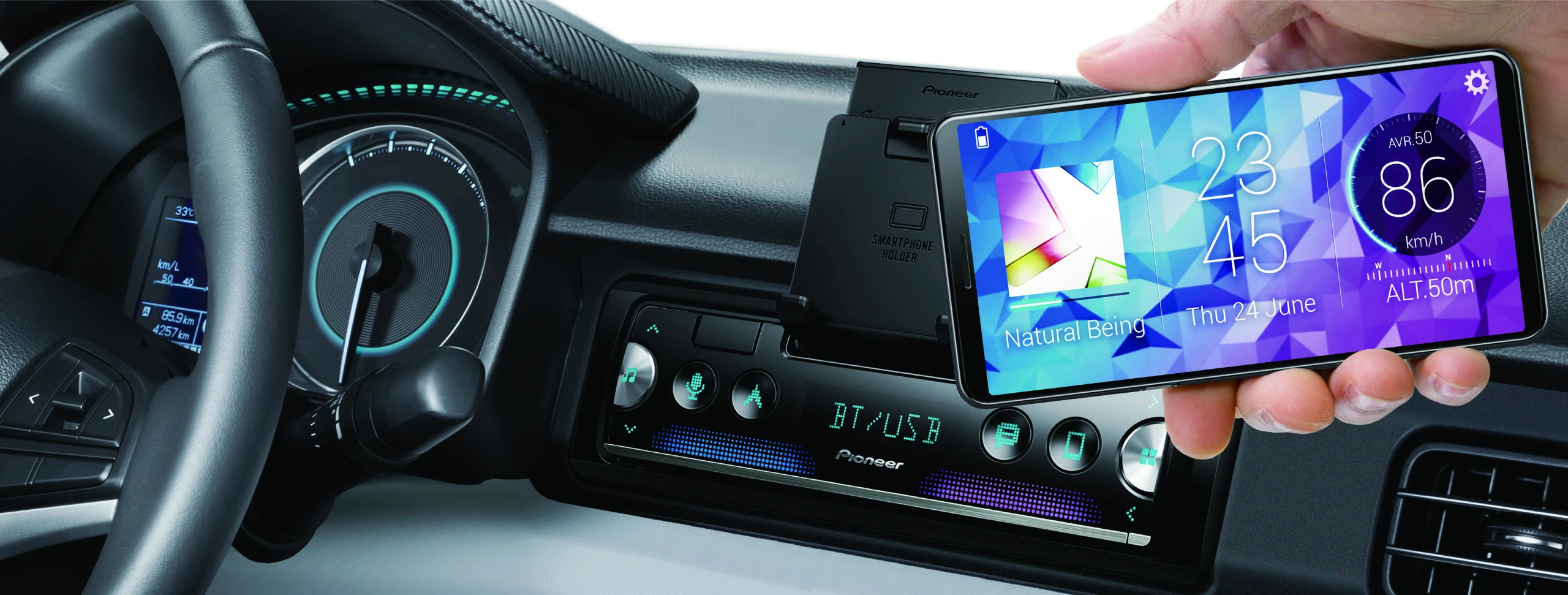 Automagnetola Pioneer multimedijos imtuvas SPH-10BT