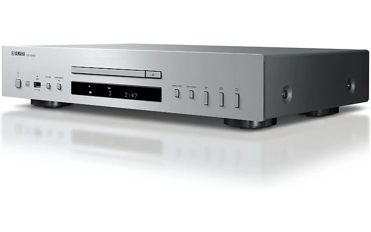CD grotuvas „Yamaha CD-S303“, USB, 192 kHz / 24 bitų DAC, „Pure Direct“, sidabrinis