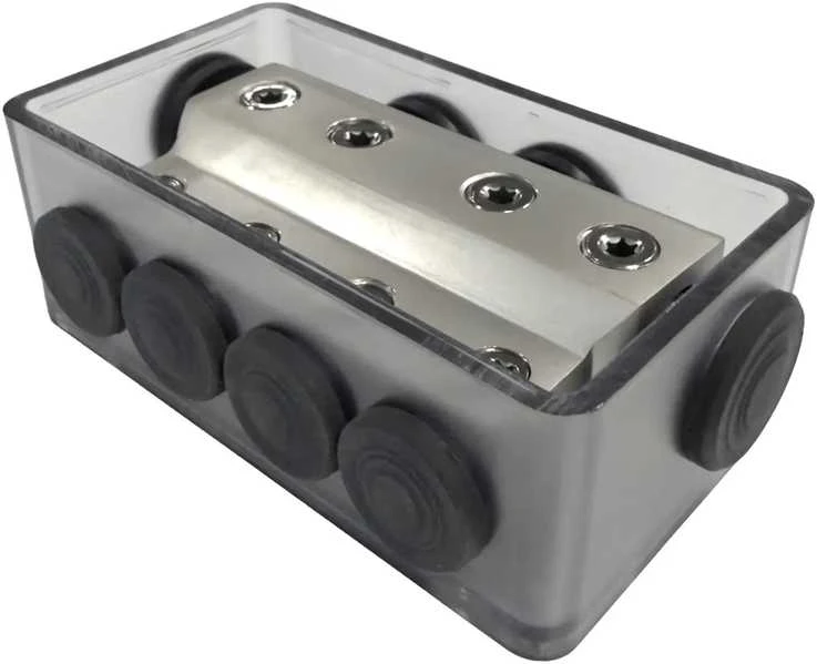 FOUR 4-600440 STAGE 2 DISTRIBUTION BLOCK, 4X50MM2 TO 4X25MM2