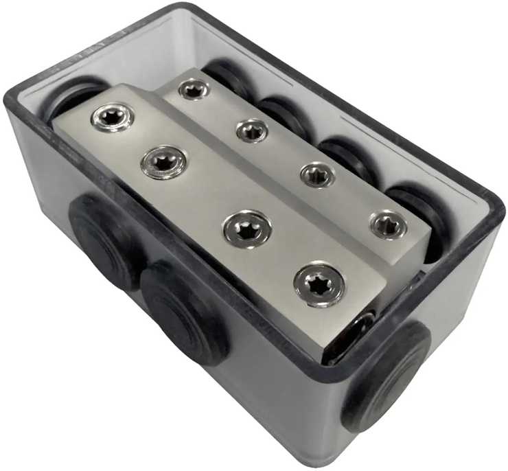 FOUR 4-600440 STAGE 2 DISTRIBUTION BLOCK, 4X50MM2 TO 4X25MM2