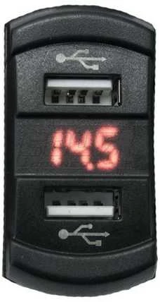 FOUR Connect 4-600157 waterprof USB-charger with voltage display