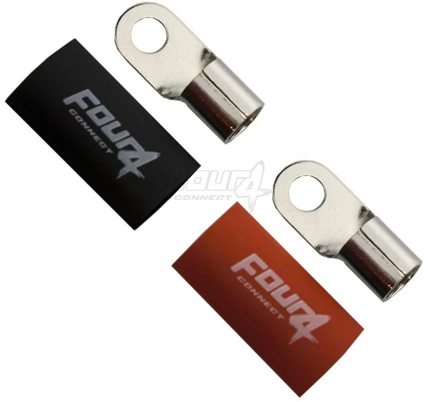 FOUR Connect 4-690919 M8 ring terminal 35mm², 1x red ja 1x juodas