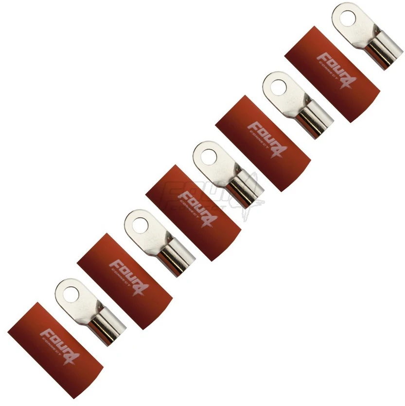 FOUR Connect 4-690944 M8 ring terminal 50mm², 5x red
