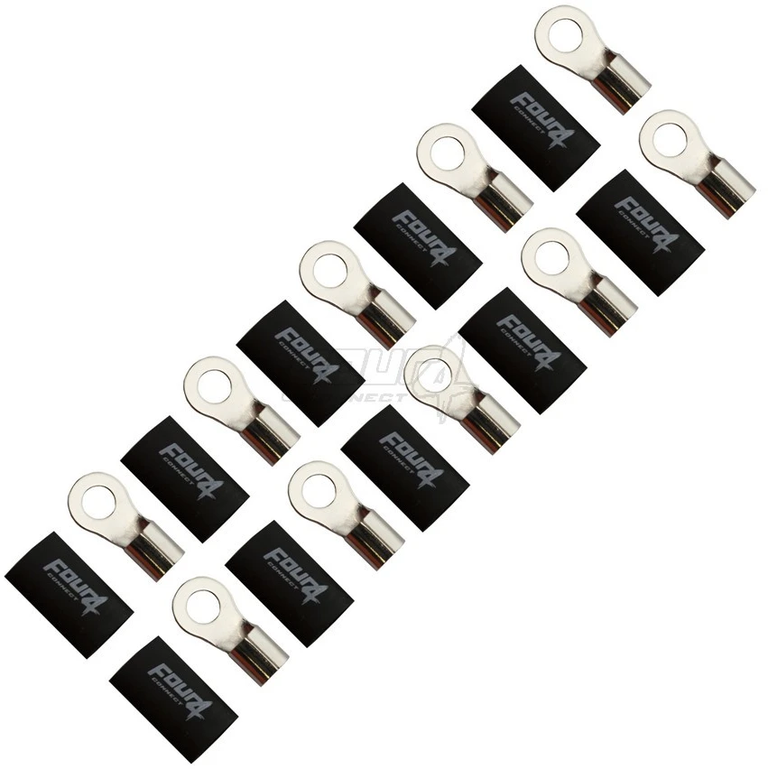 FOUR Connect 4-690962 M8 ring terminal 20mm², 10x juodas