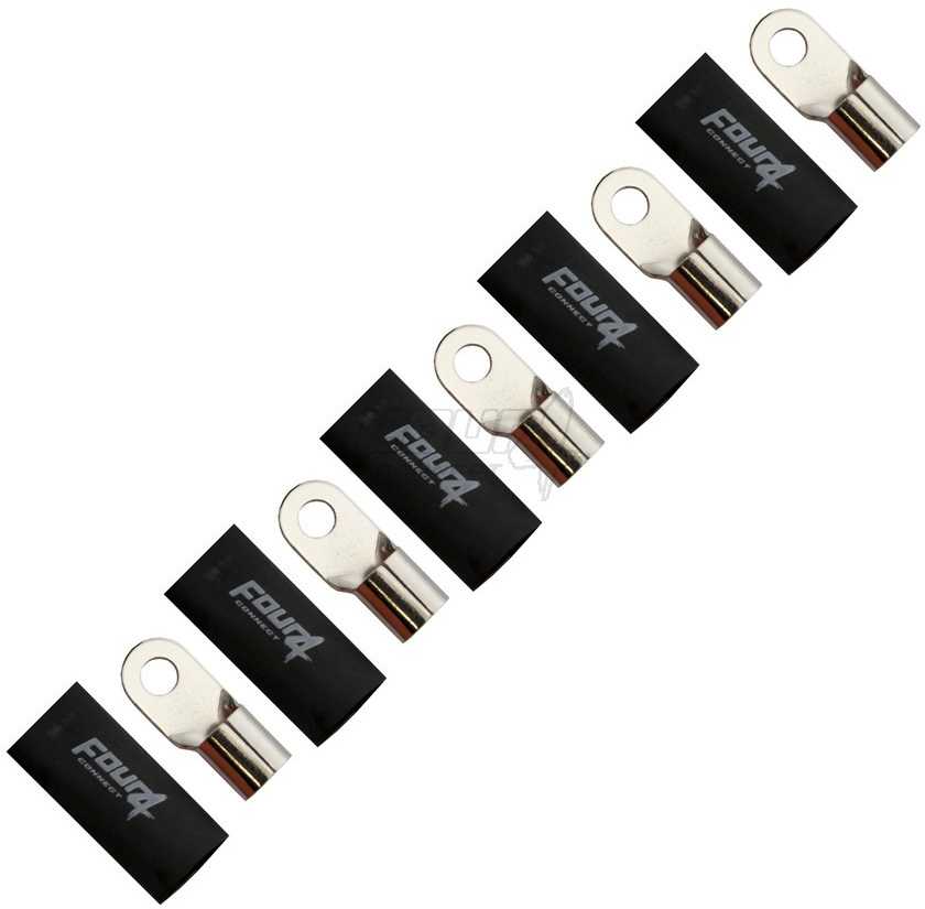 FOUR Connect 4-690964 M8 ring terminal 50mm², 5x juodas