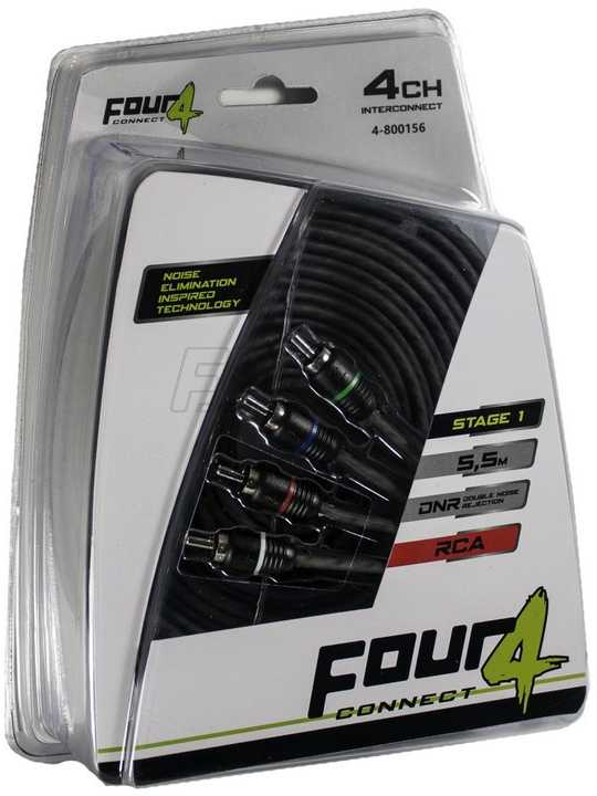FOUR Connect 4-800156 STAGE1 RCA-cable 5.5m, 4ch